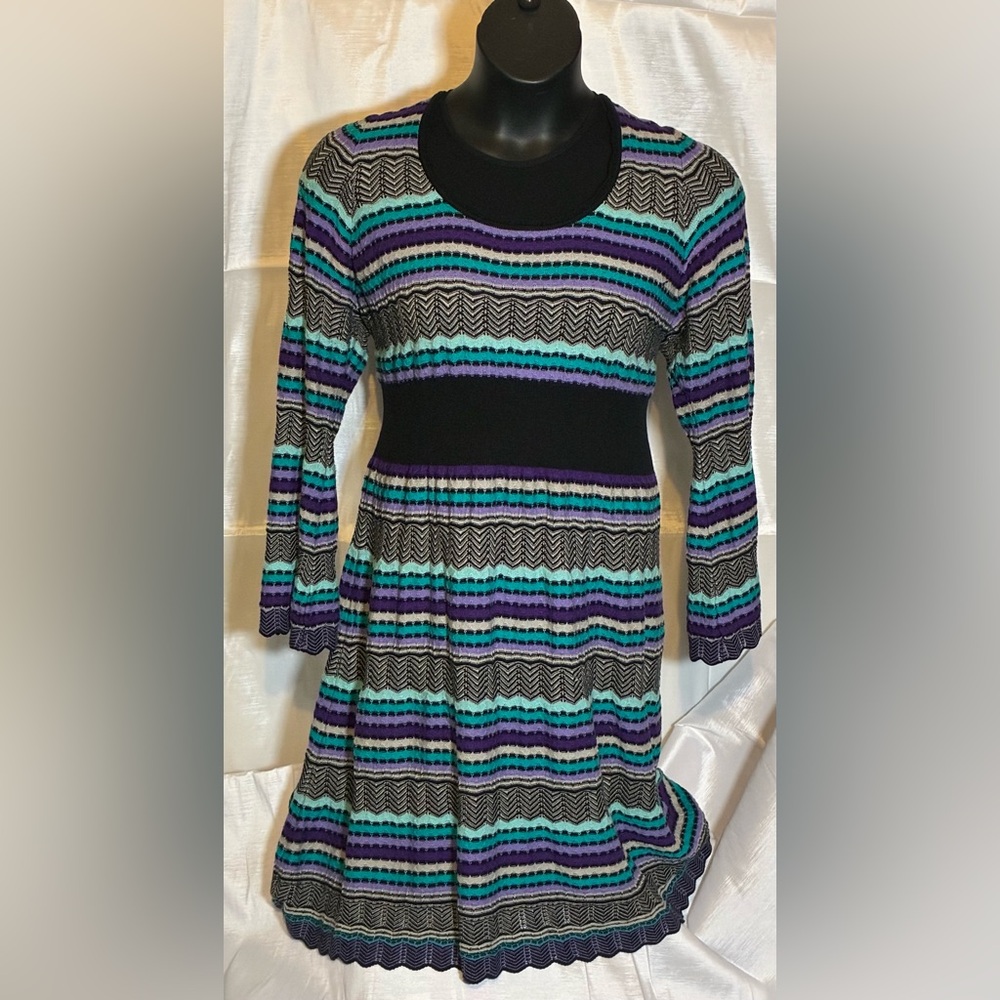 International Concepts Striped Multicolor Knit Dress